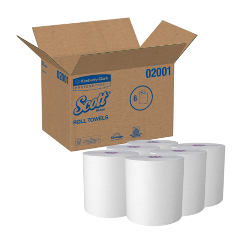 Scott® Essential High-Capacity Hard Roll Paper Towels White - ICS Clean ...