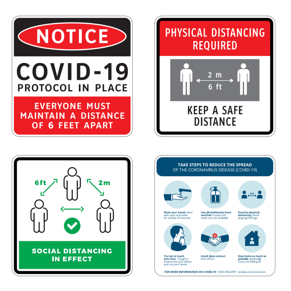 Social Distancing Signs Ics Clean Supplies